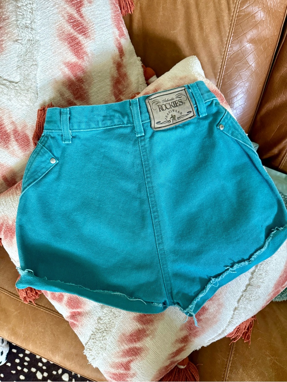 Rockies Turquoise High Waist Women’s Shorts